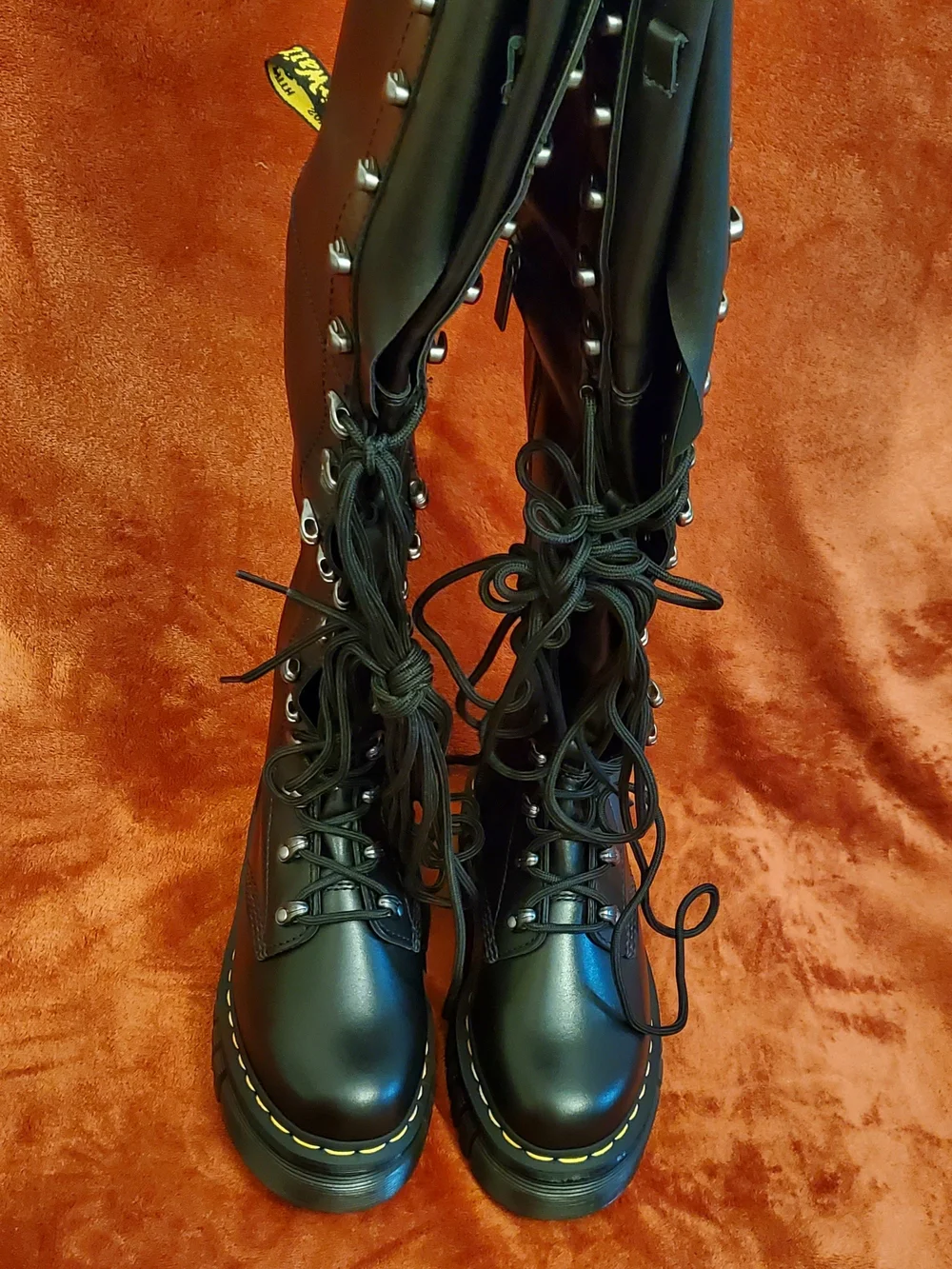 NEW Dr. Martens Women’s Black Leather Knee-High/Over The Knee Combat Boots